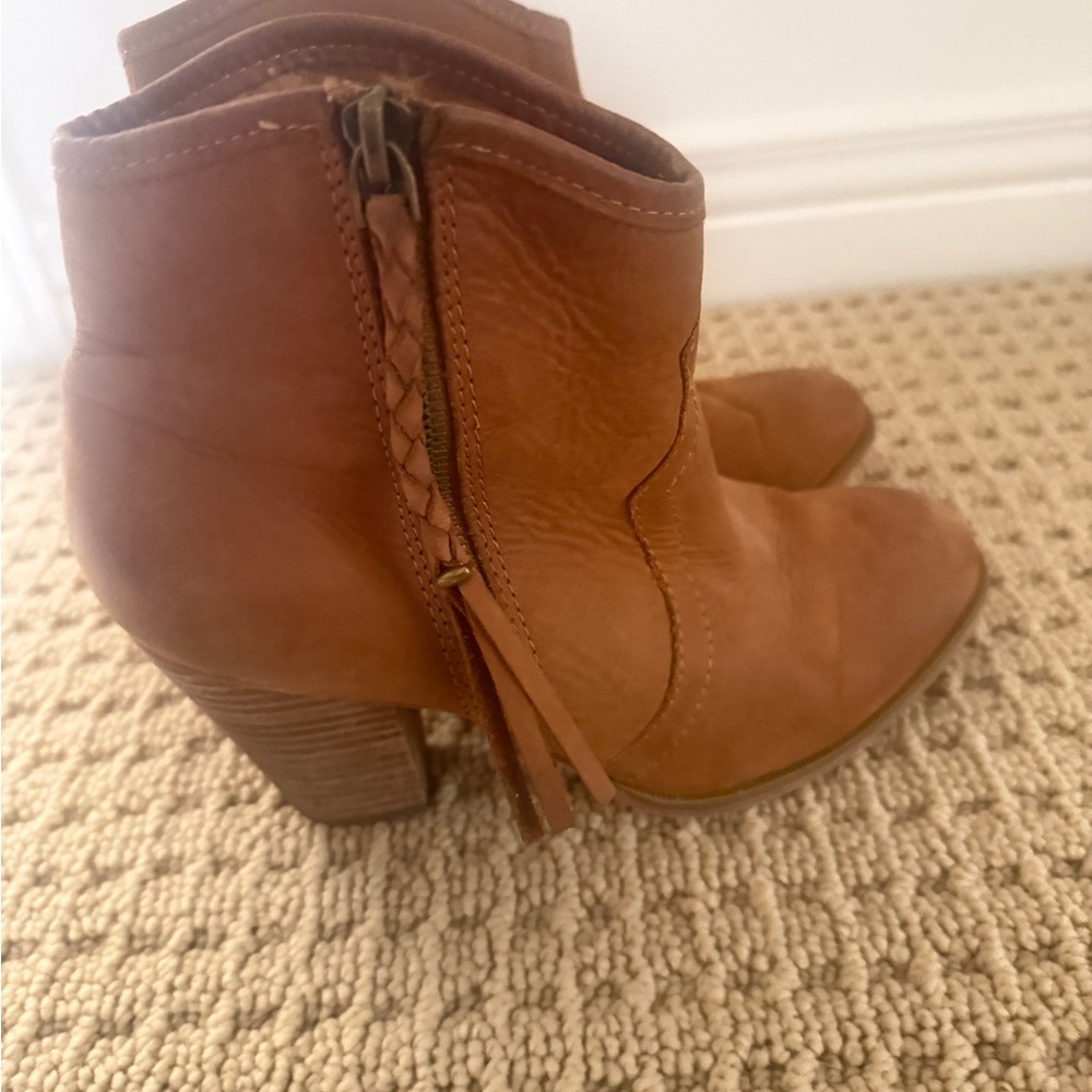 ALDO Women's Chestnut Suede Heeled Ankle Boots